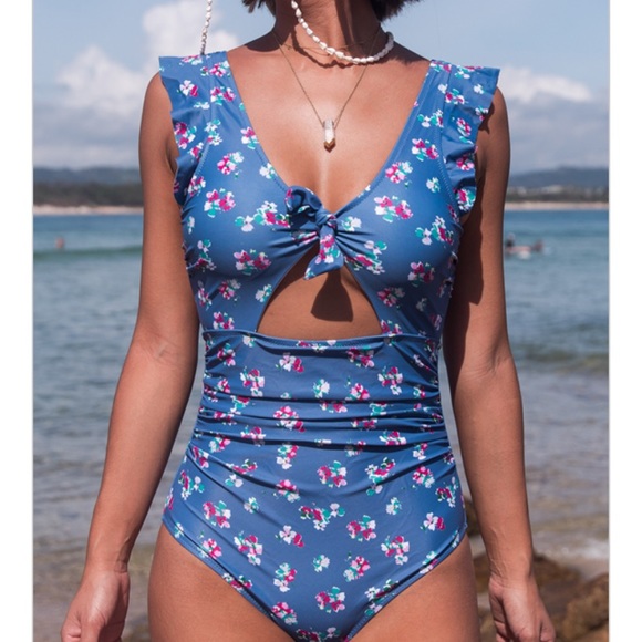 cassie frill one piece swimsuit